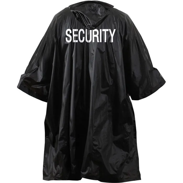 Black Tactical Security Poncho