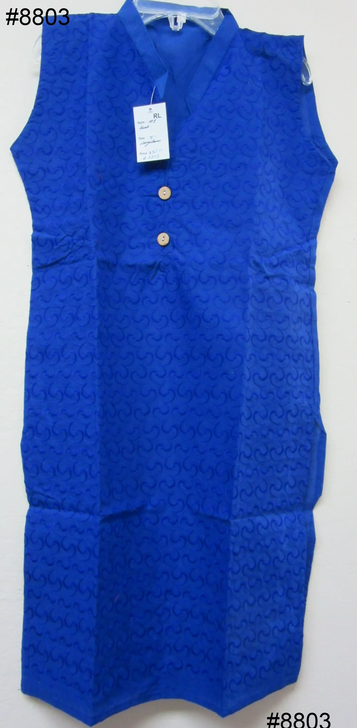 Blouse 8805 Solid Colors Cotton Full Front Embroidered Career Wear Small Size Kurti