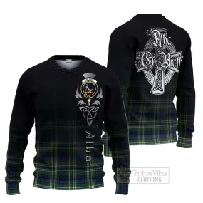 Blyth Tartan Ugly Sweater Featuring Alba Gu Brath Family Crest Celtic Inspired