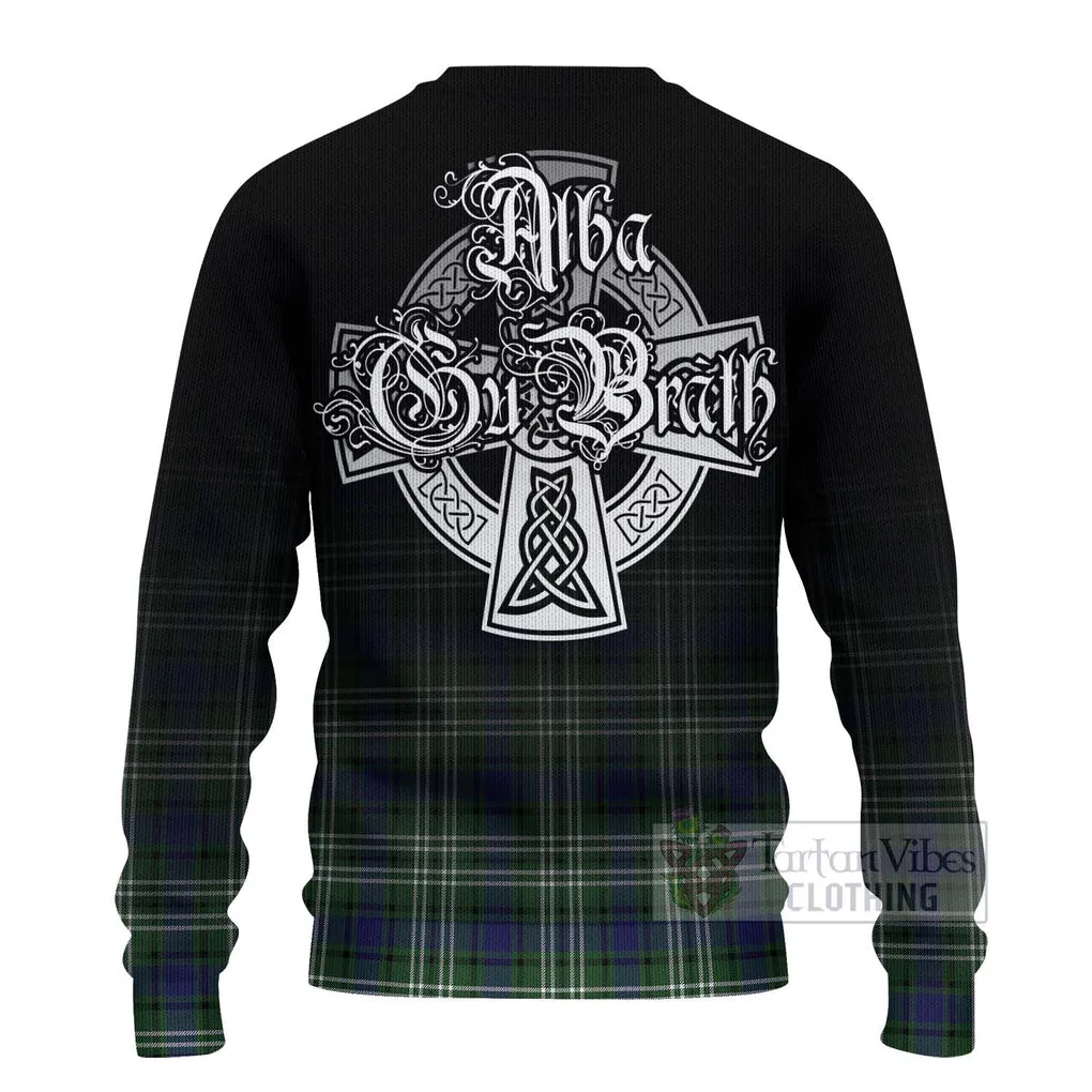 Blyth Tartan Ugly Sweater Featuring Alba Gu Brath Family Crest Celtic Inspired