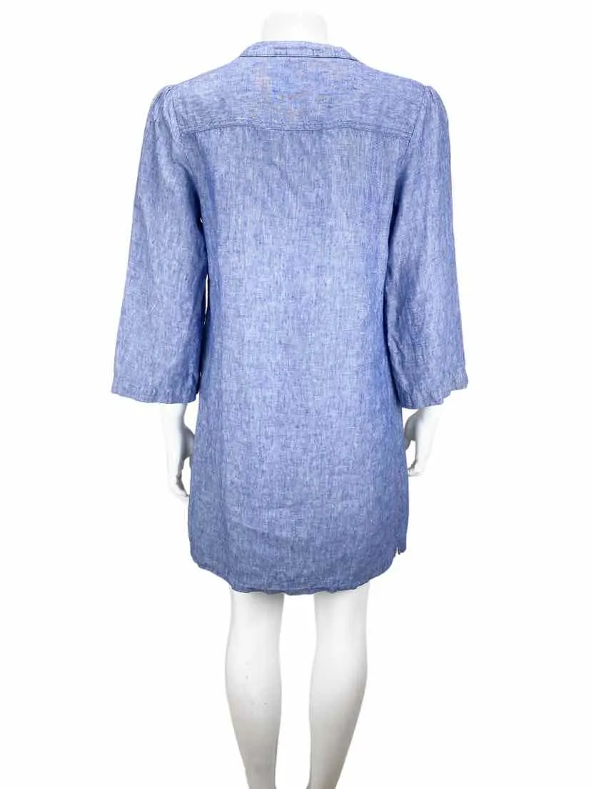 Boden, Women's Evangeline Linen Tunic Dress, Chambray Blue, Size 4