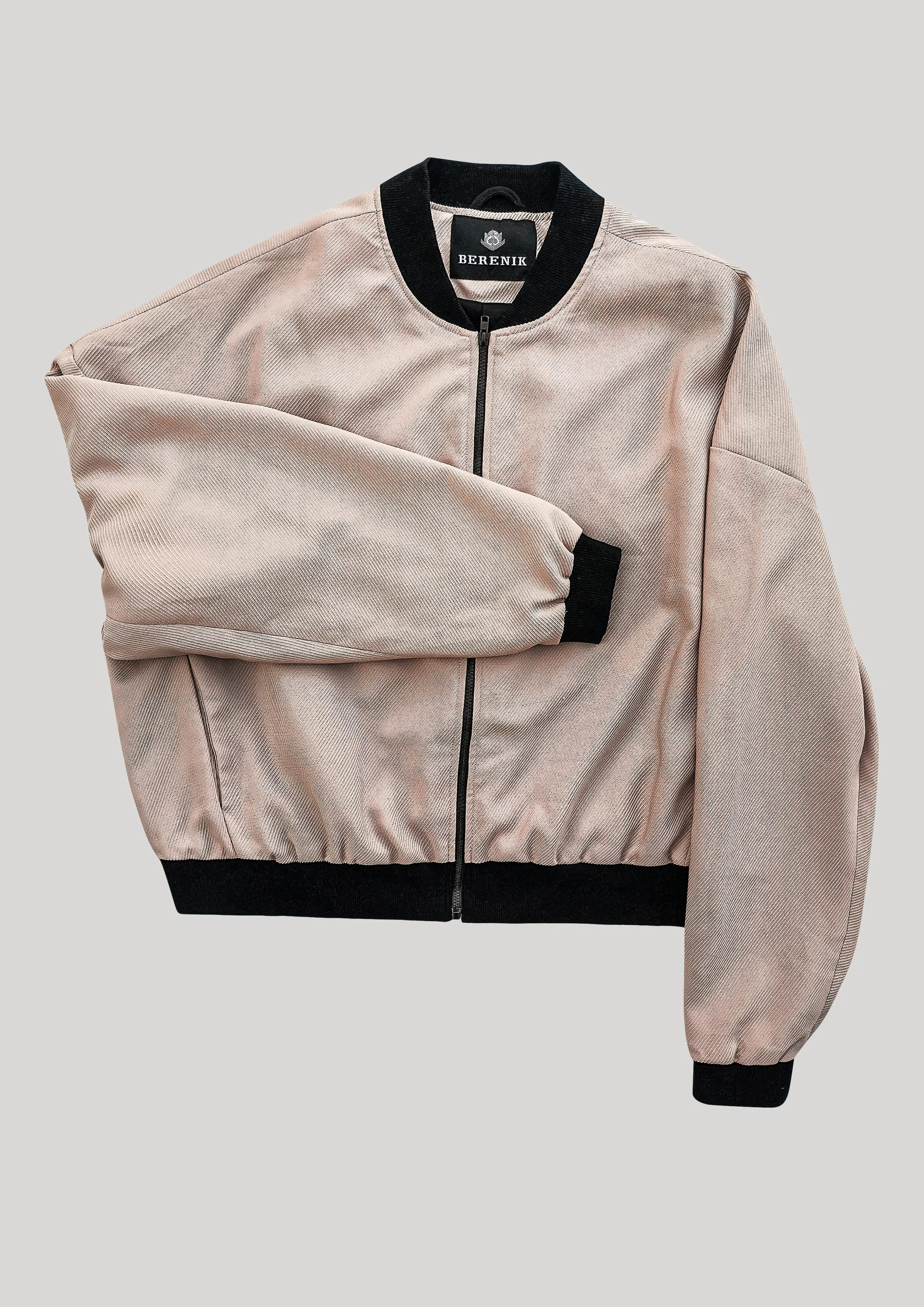 BOMBER JACKET - TWILL BIAS nude