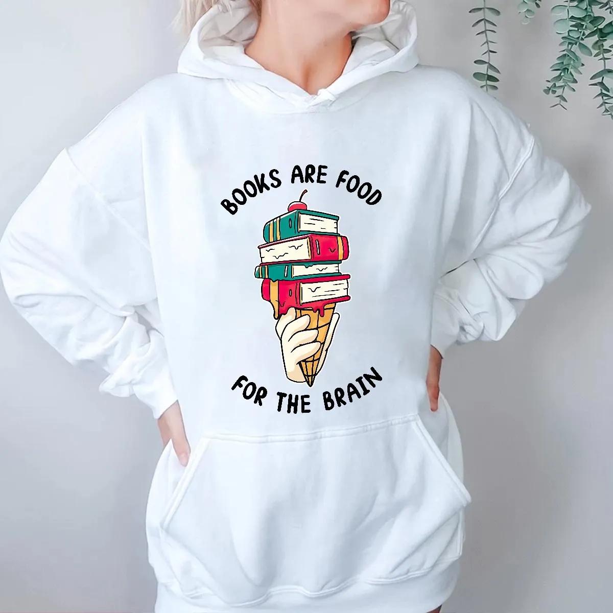 Books Are Food For The Brain Book Lovers Gift HDW375