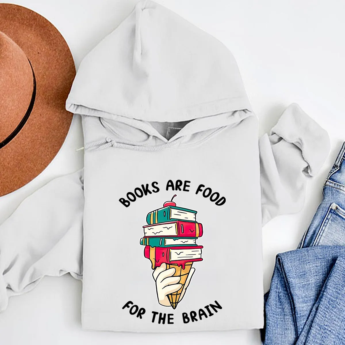 Books Are Food For The Brain Book Lovers Gift HDW375