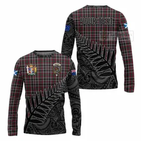 Borthwick Crest Tartan Long Sleeve T-Shirt with New Zealand Silver Fern Half Style