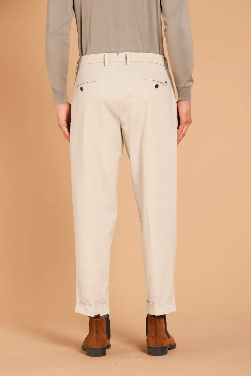 Boston 1 Pinces pantalone chino uomo con relaxed fit