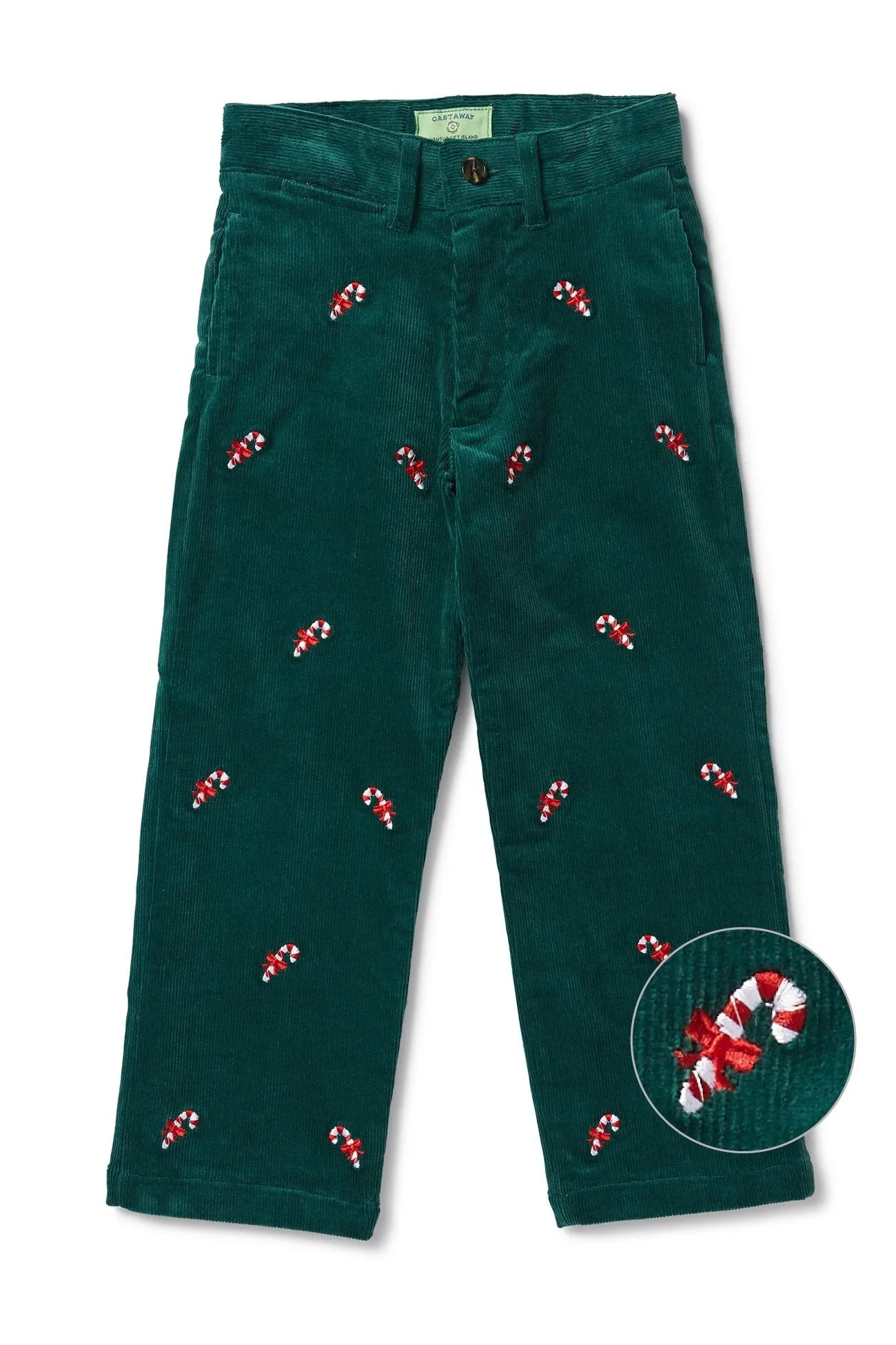 Boys Beachcomber Corduroy Pant Hunter Candy Cane