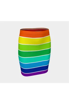 Brainbow Color Theory Fitted Skirt