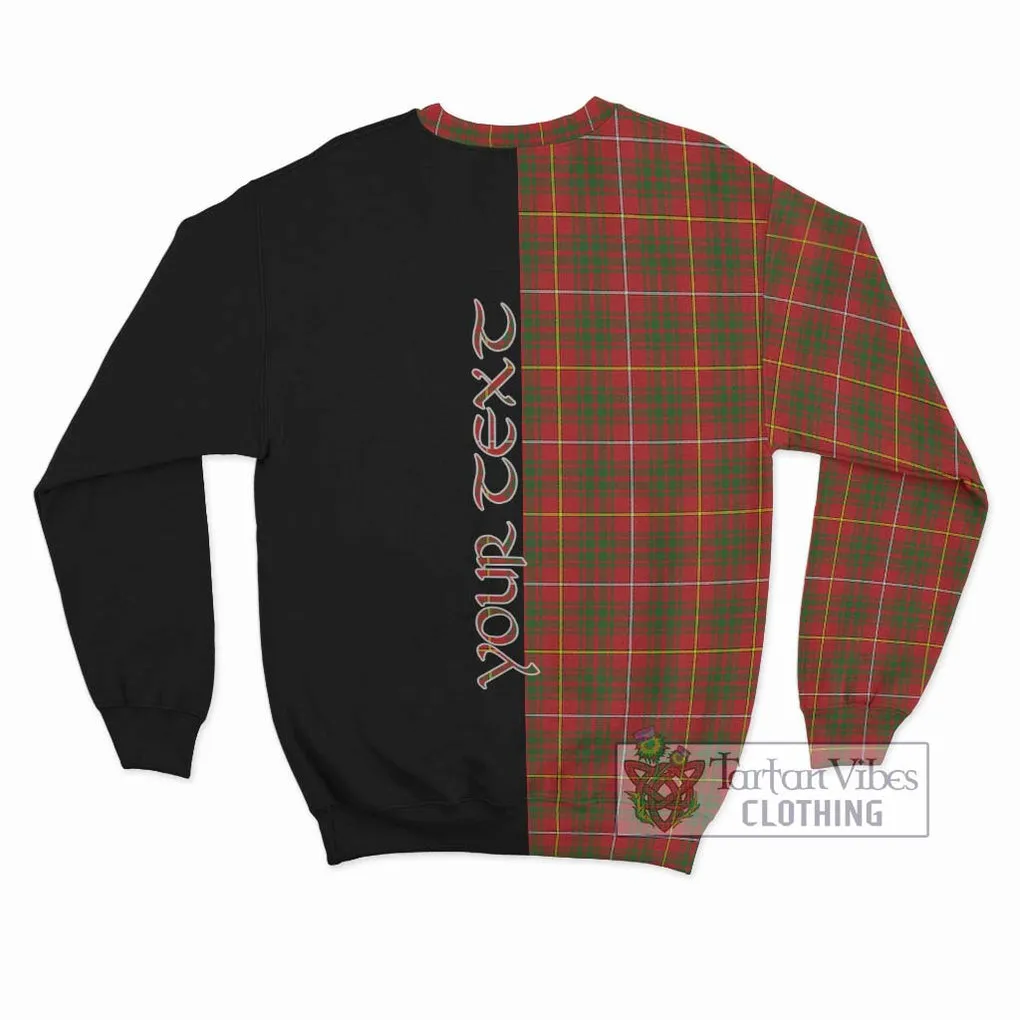 Bruce Modern Tartan Sweatshirt with Family Crest and Half Of Me Style