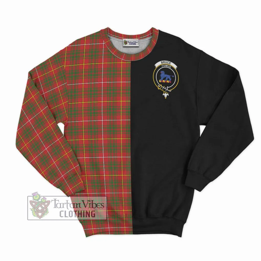 Bruce Modern Tartan Sweatshirt with Family Crest and Half Of Me Style