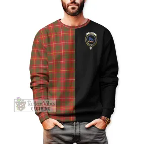 Bruce Modern Tartan Sweatshirt with Family Crest and Half Of Me Style