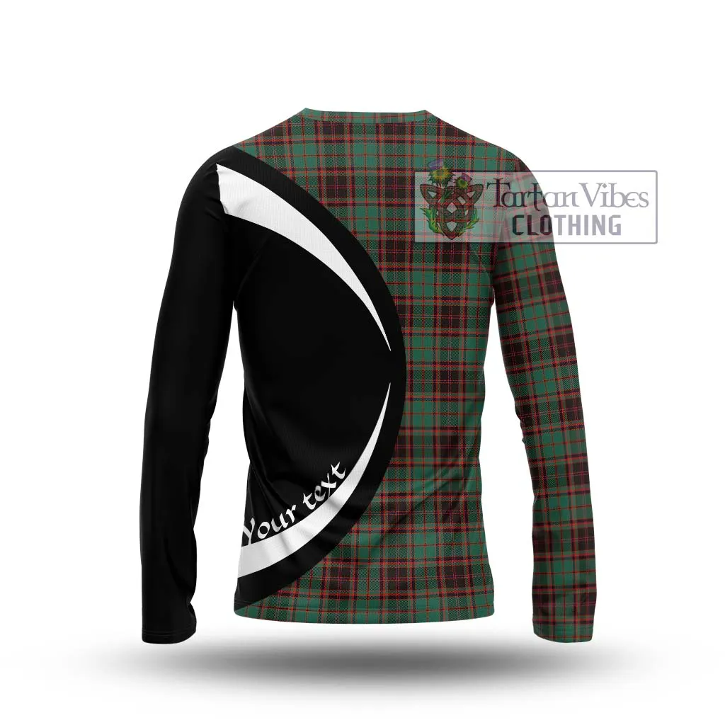 Buchan Ancient Tartan Long Sleeve T-Shirt with Family Crest Circle Style