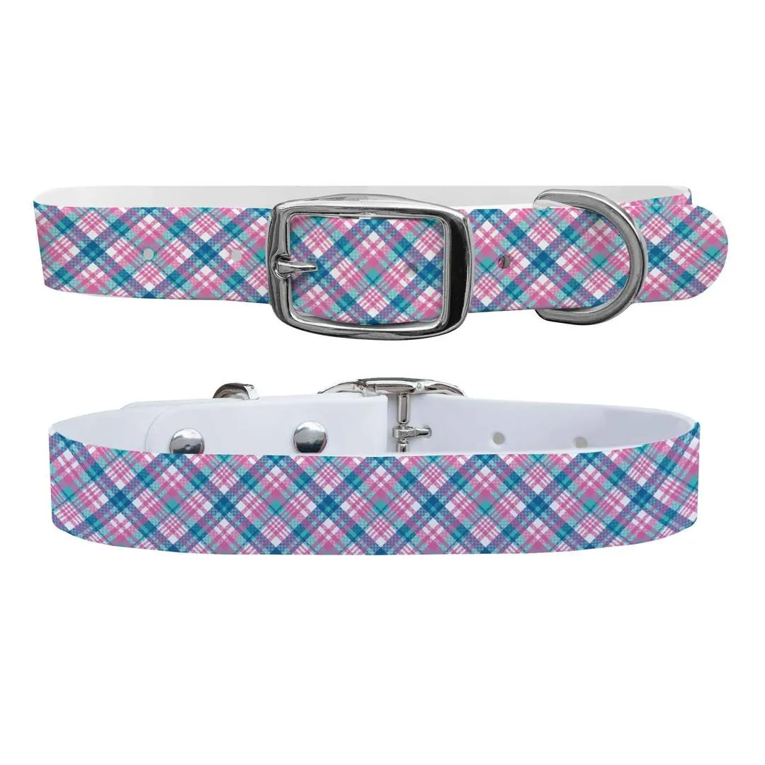 C4 Dog Collar (Pink Plaid)