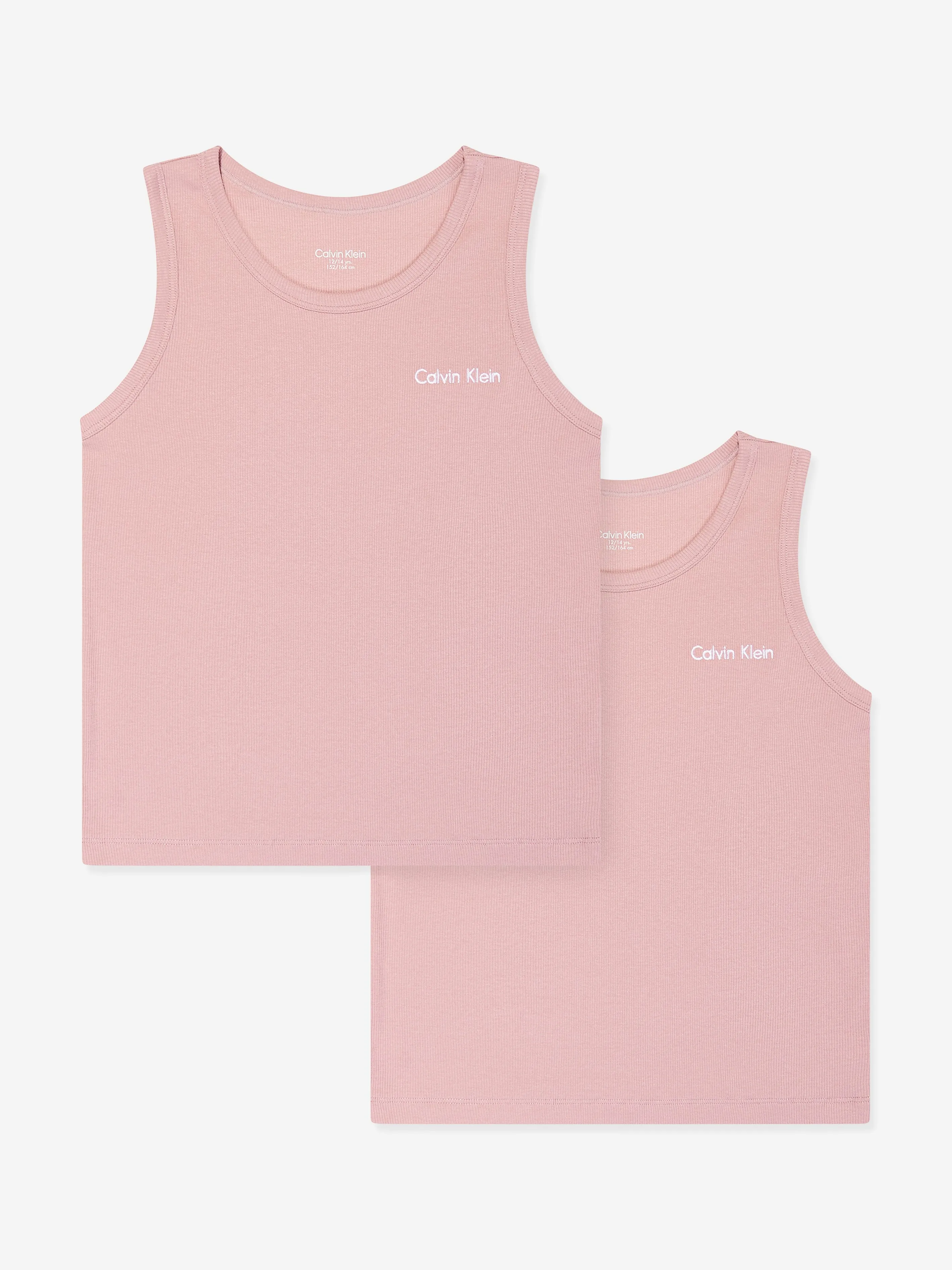 Calvin Klein Girls 2 Pack Vest Set in Pink