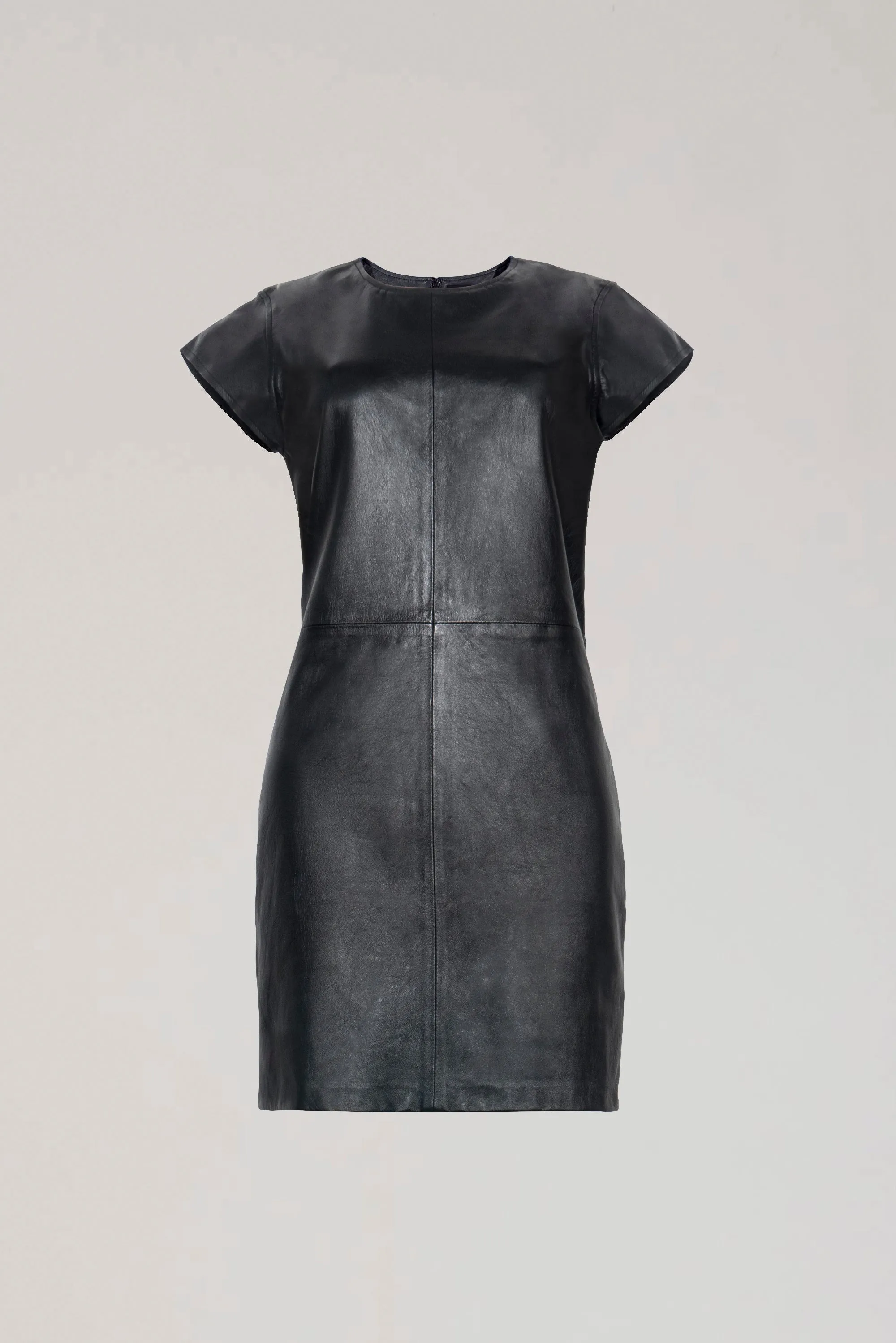 CAMILLA LEATHER DRESS - BLACK