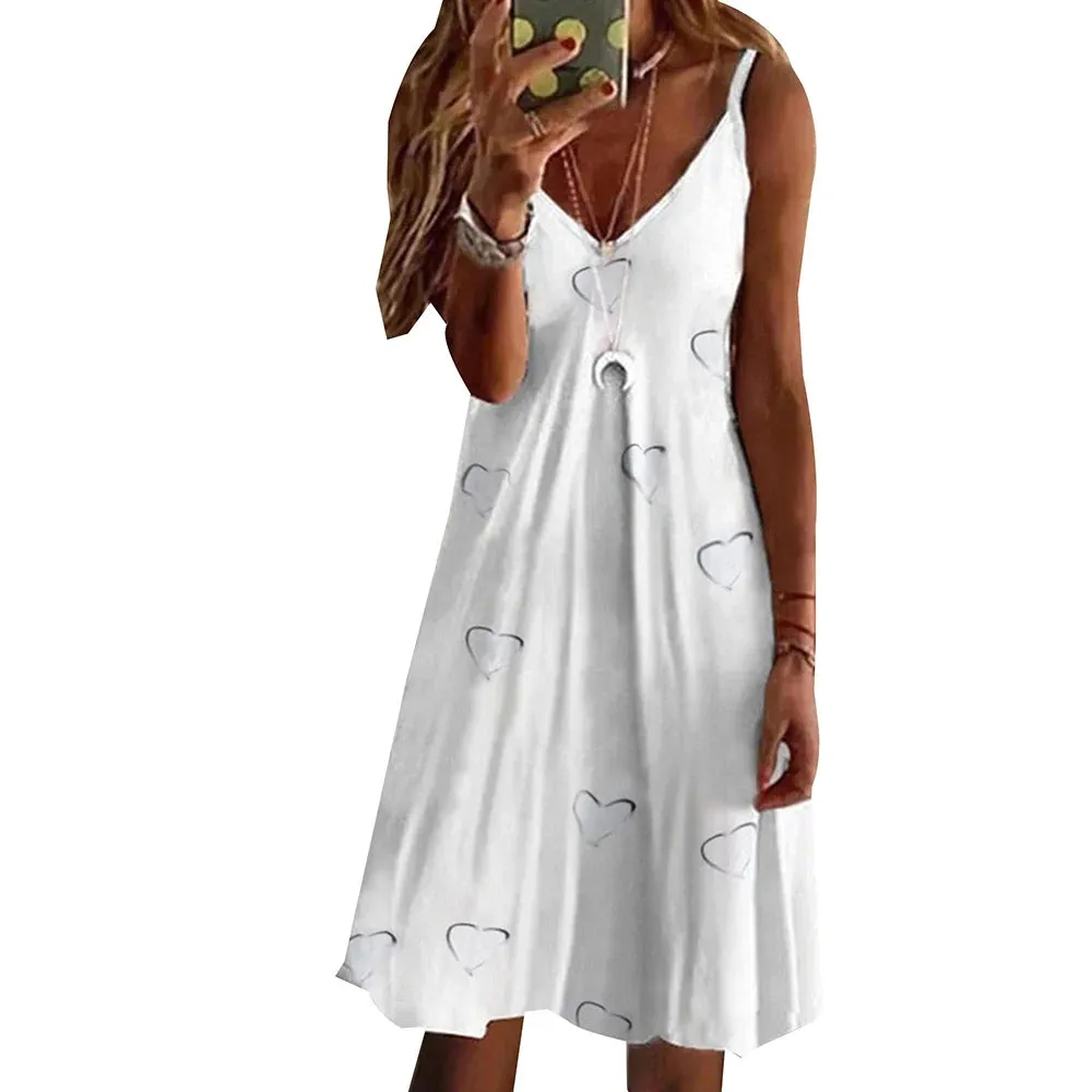 Camisole Dress for Women 2024 Summer Beach Dresses Vestido Casual Robe Female Clothing Y2K Floral Skirt Elegant Maxi Dress