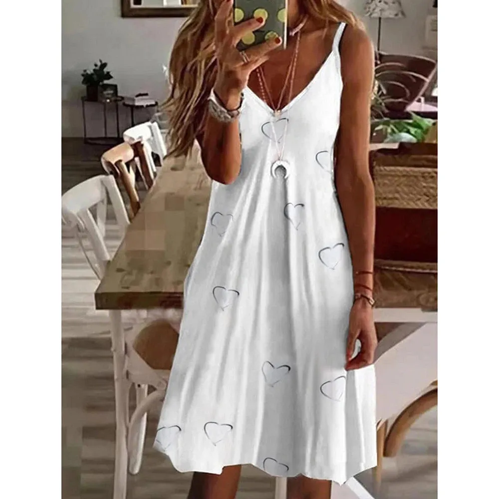 Camisole Dress for Women 2024 Summer Beach Dresses Vestido Casual Robe Female Clothing Y2K Floral Skirt Elegant Maxi Dress