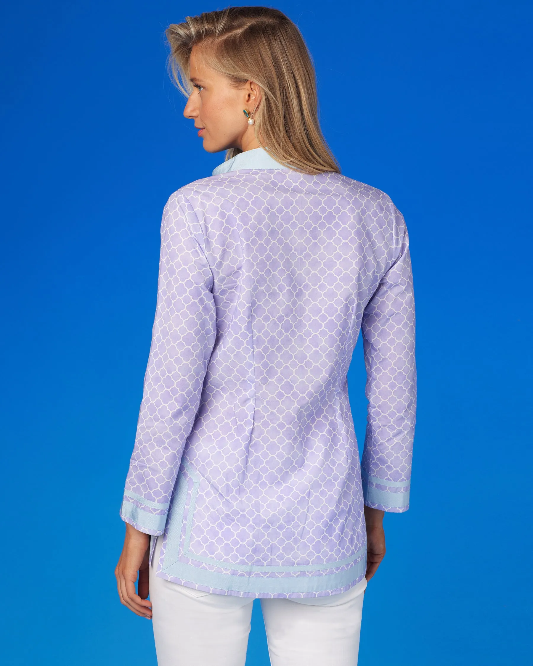 Capri Tunic in Alhambra Sunset Lavender Print