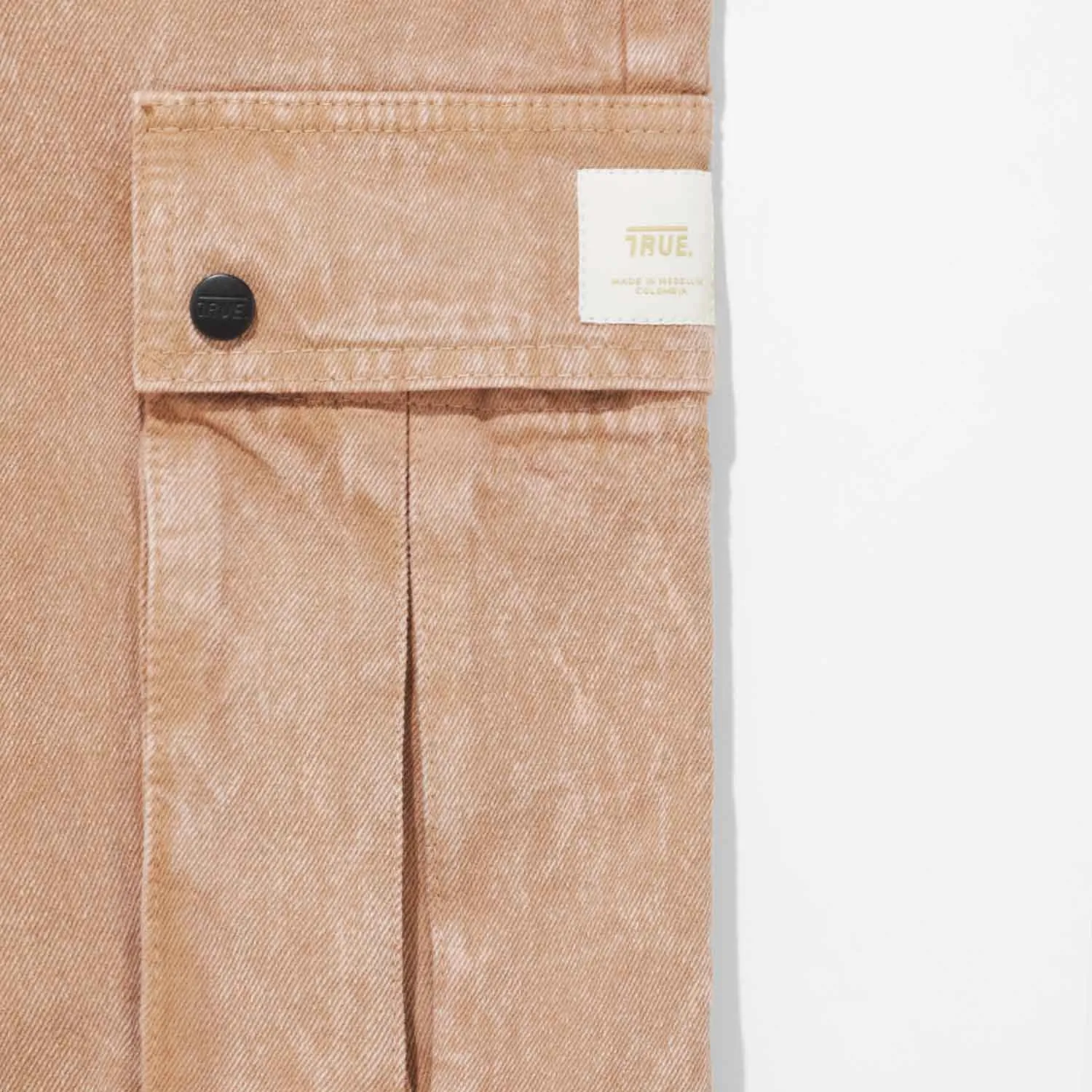 Cargo Multi-Pocket Pants - Washed Camel