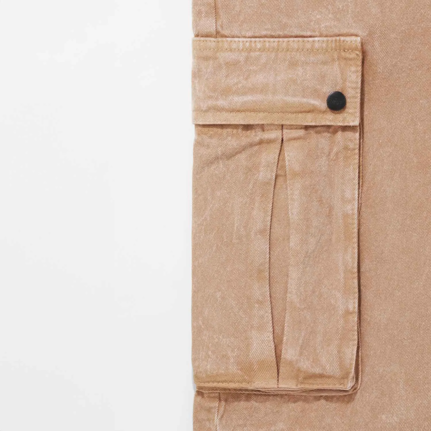 Cargo Multi-Pocket Pants - Washed Camel