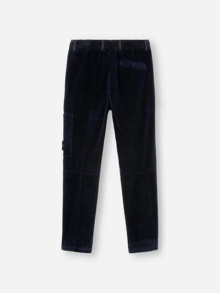 Cargo Pants with Pockets - Corduroy Navy Blue