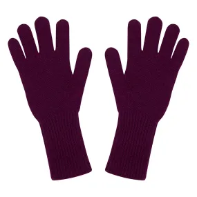 Cashmere Gloves in Beetroot