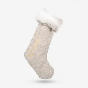 Christmas Stocking in Mink Bouclé by Lords & Labradors