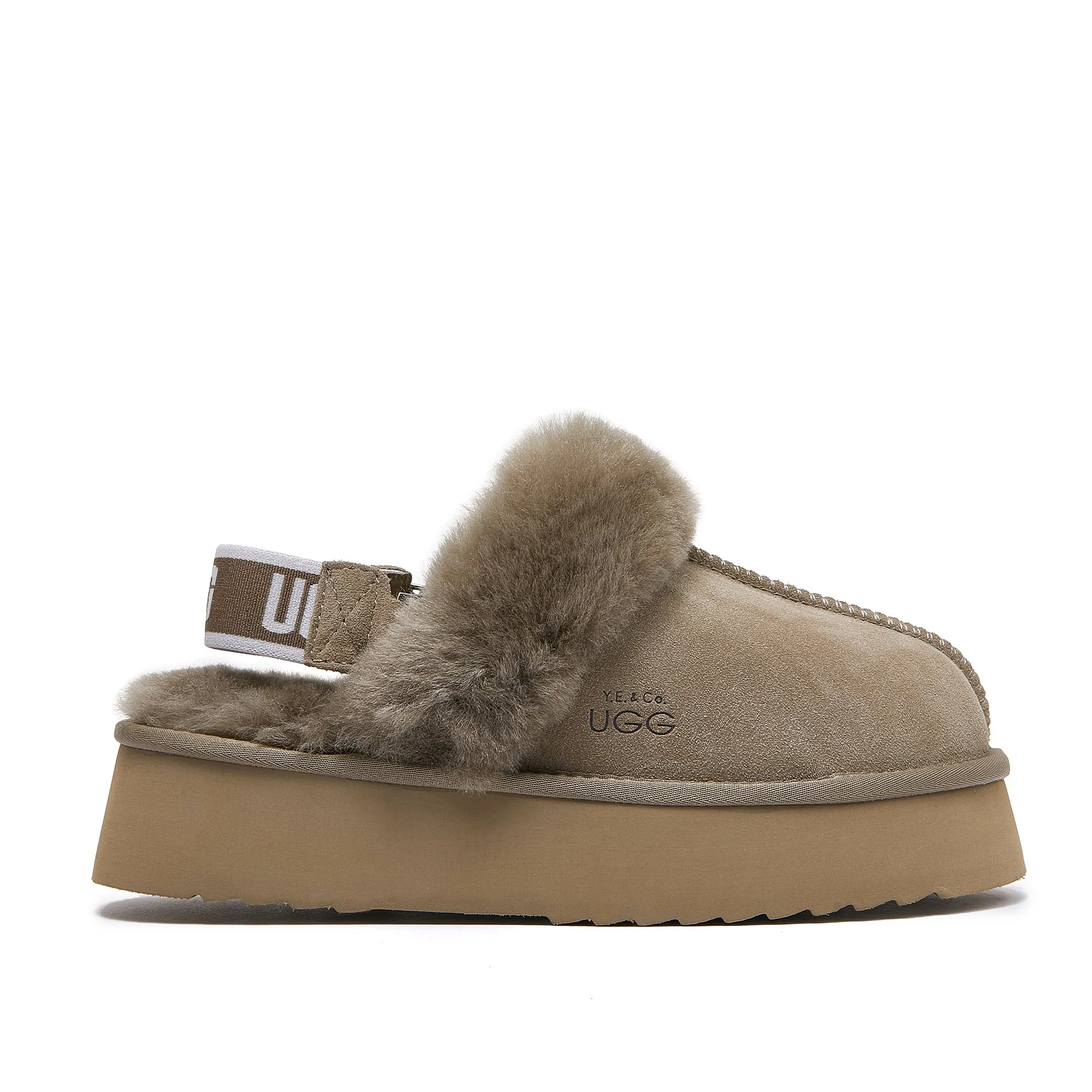 Classic Lady's Scuff - Platform Sole Premium Australian Sheepskin UGG Slippers