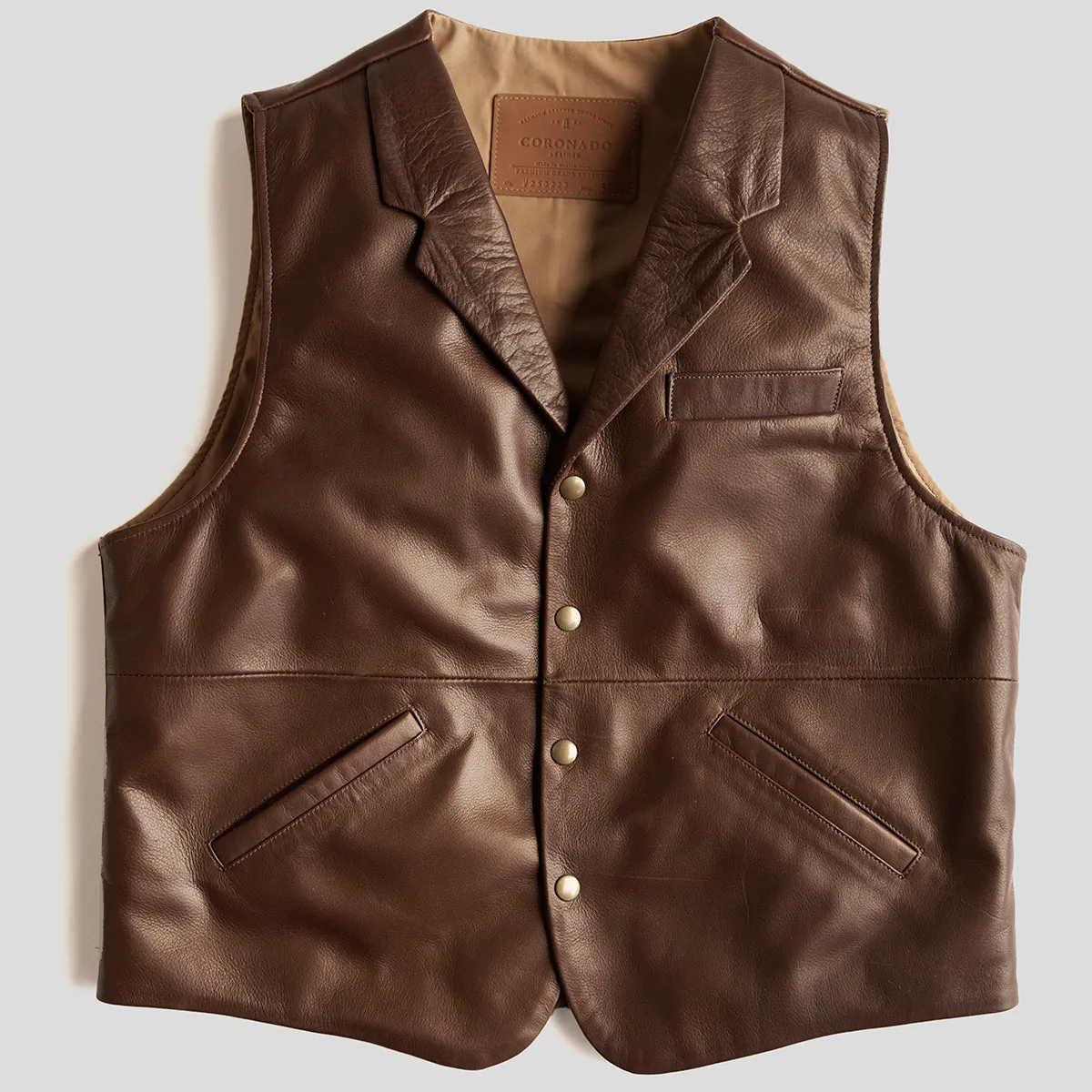 Classic Lapel Vest| Brown