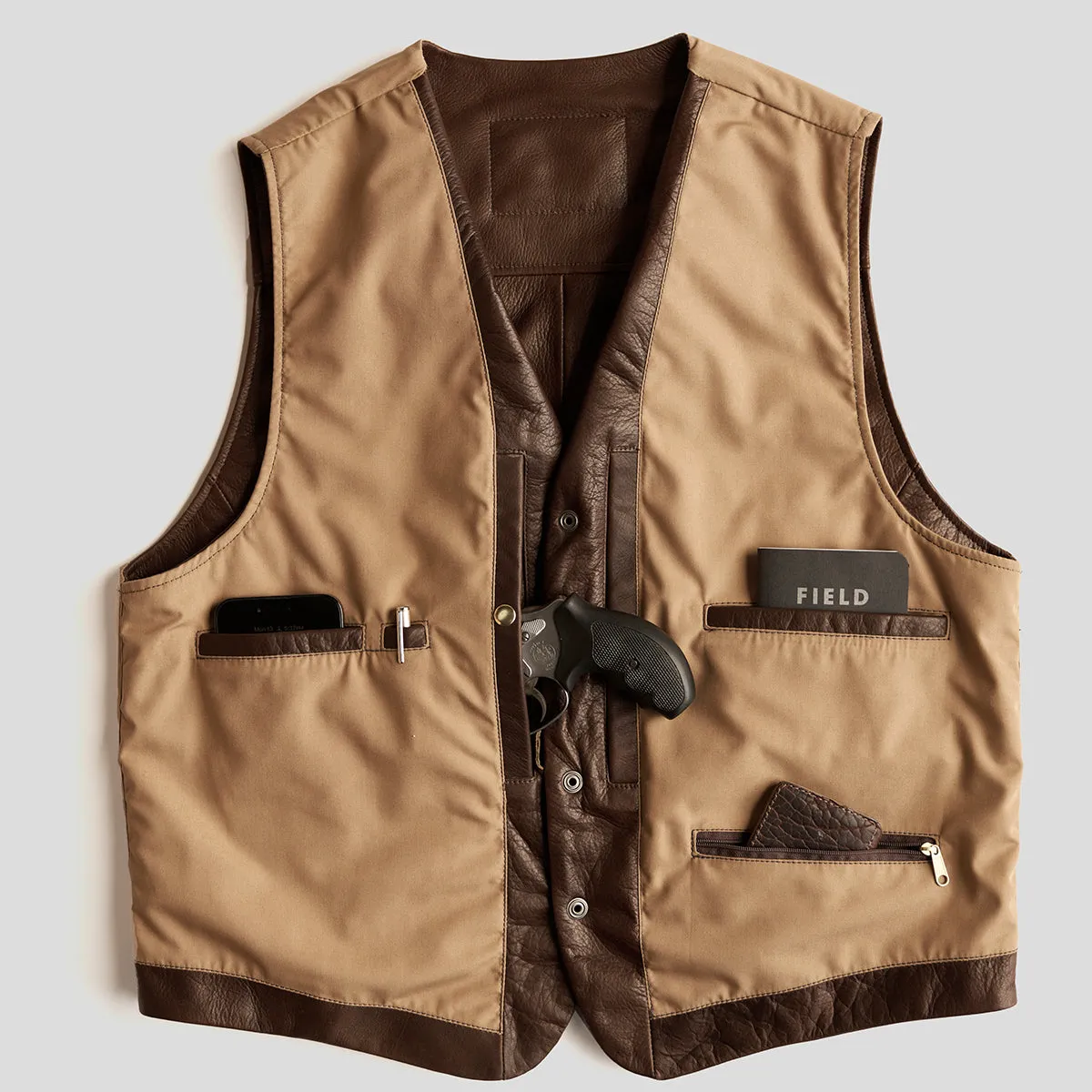 Classic Lapel Vest| Brown