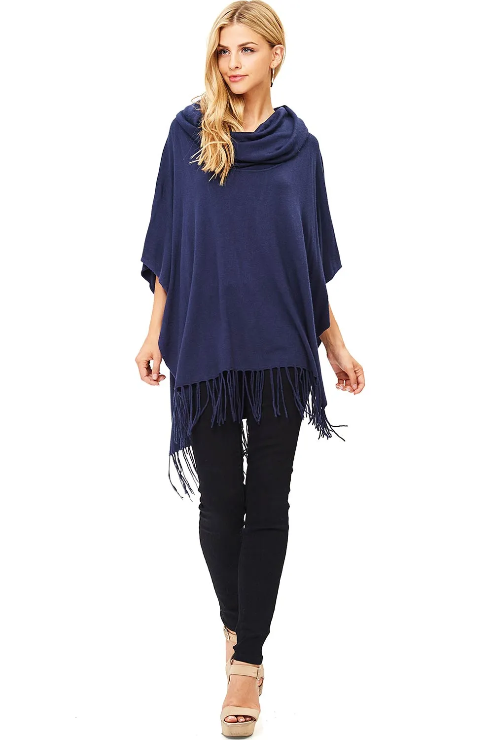 Cloaked Fringe Poncho