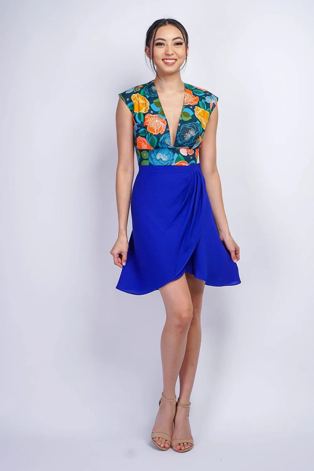 Cobalt Wrapped Kree Skirt