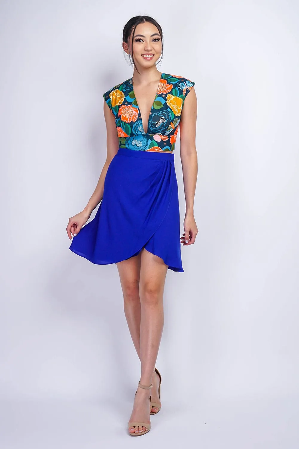 Cobalt Wrapped Kree Skirt