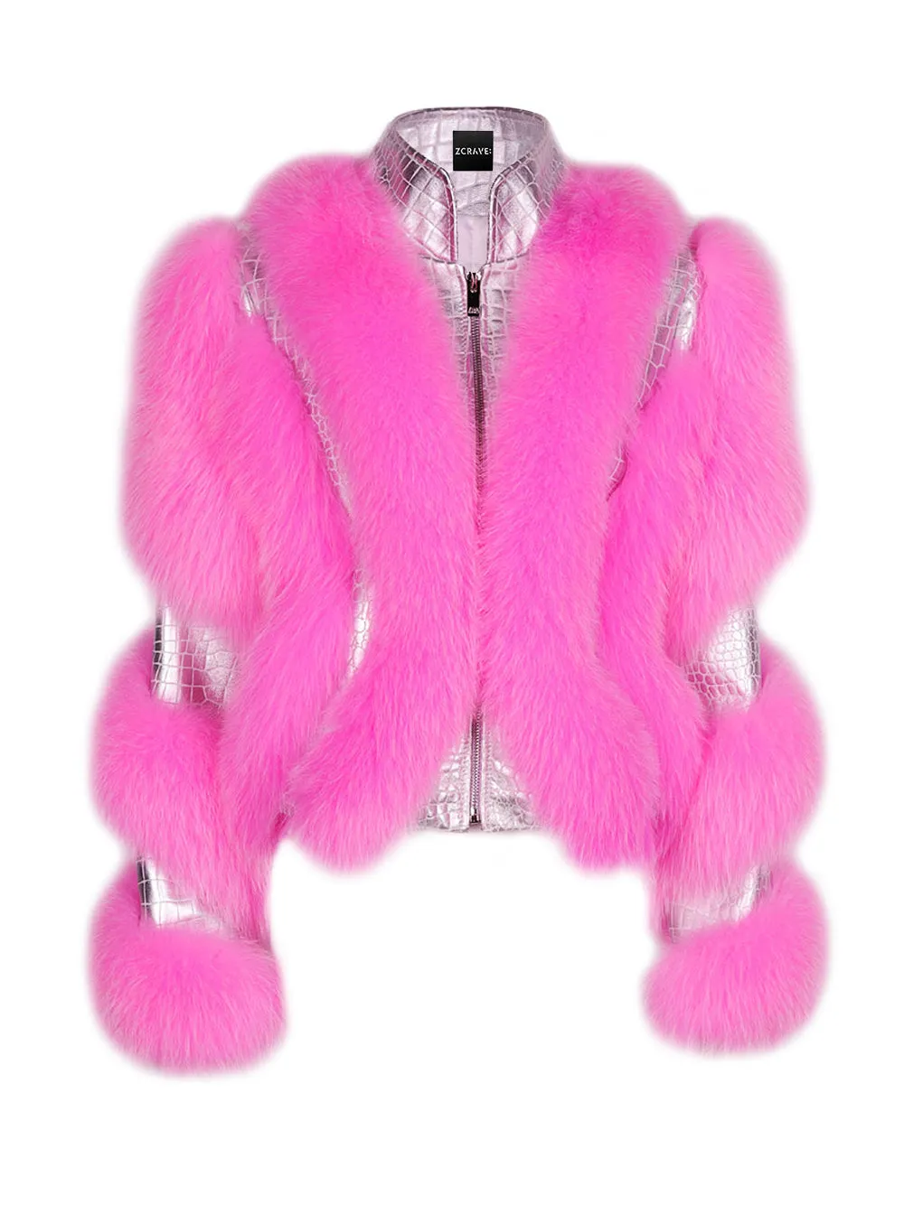 CONTORTO Fur Trim Leather Jacket