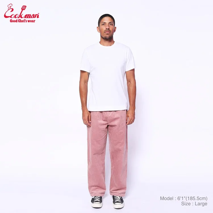 Cookman Chef Pants Semiwide- Corduroy :  FAT Pink