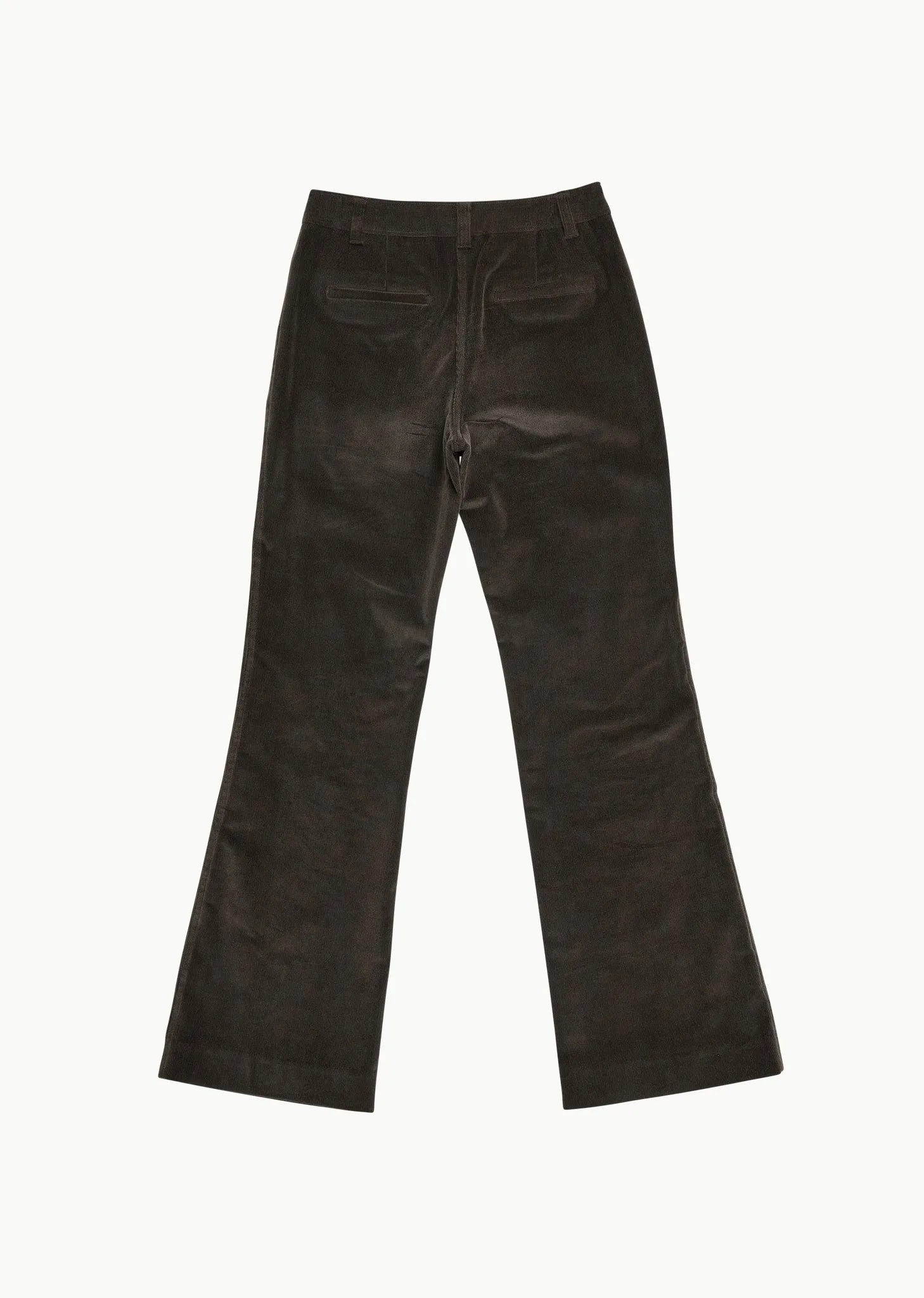 Corduroy Flared Pants in Brown