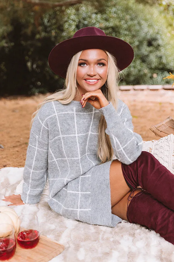 Crisp Evening Sweater Dress In Grey