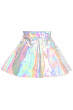 Daisy Corsets Silver Holo Skater Skirt