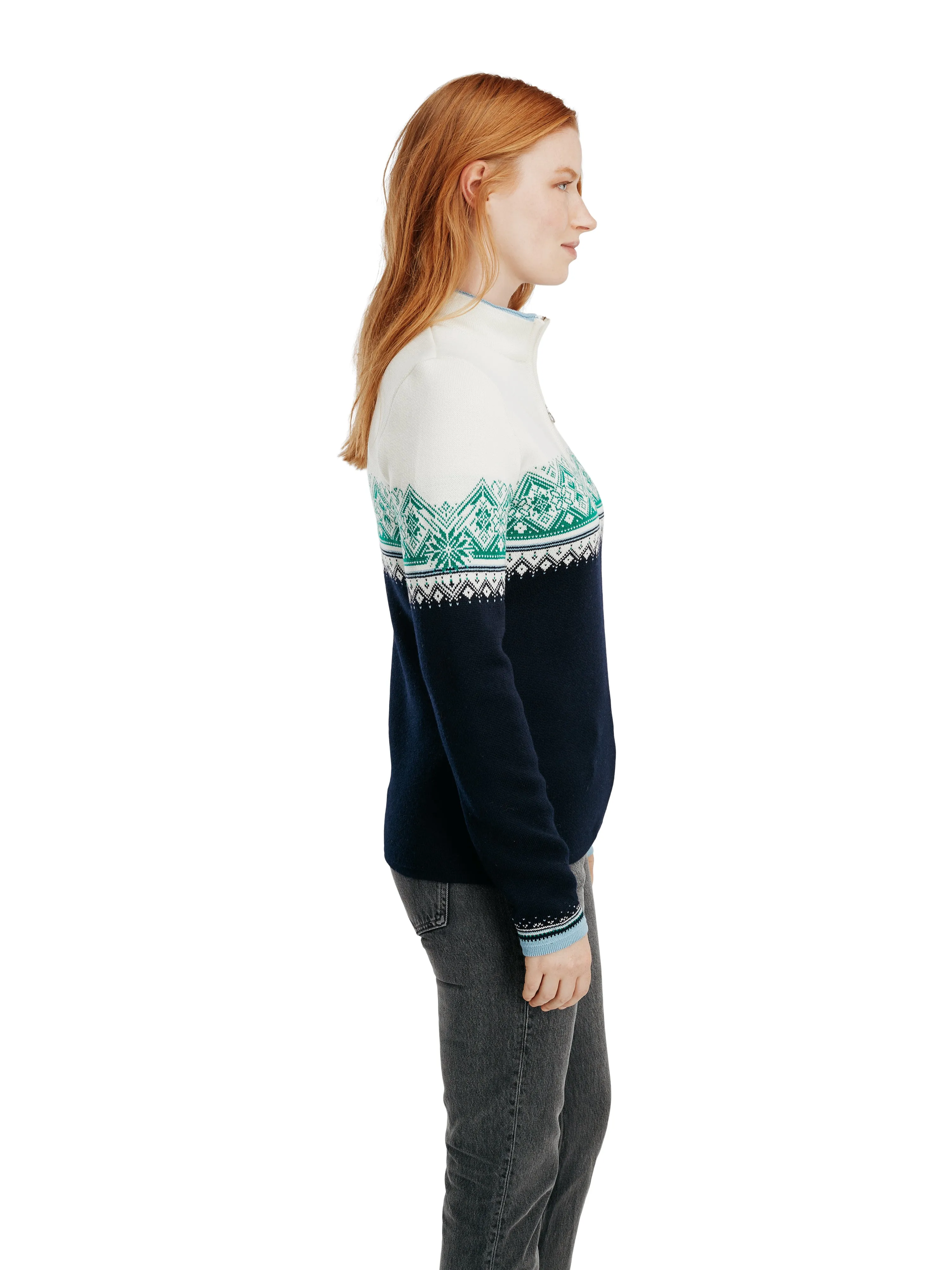 Dale of Norway - Moritz Women's Sweater - Navy/Brightgreen