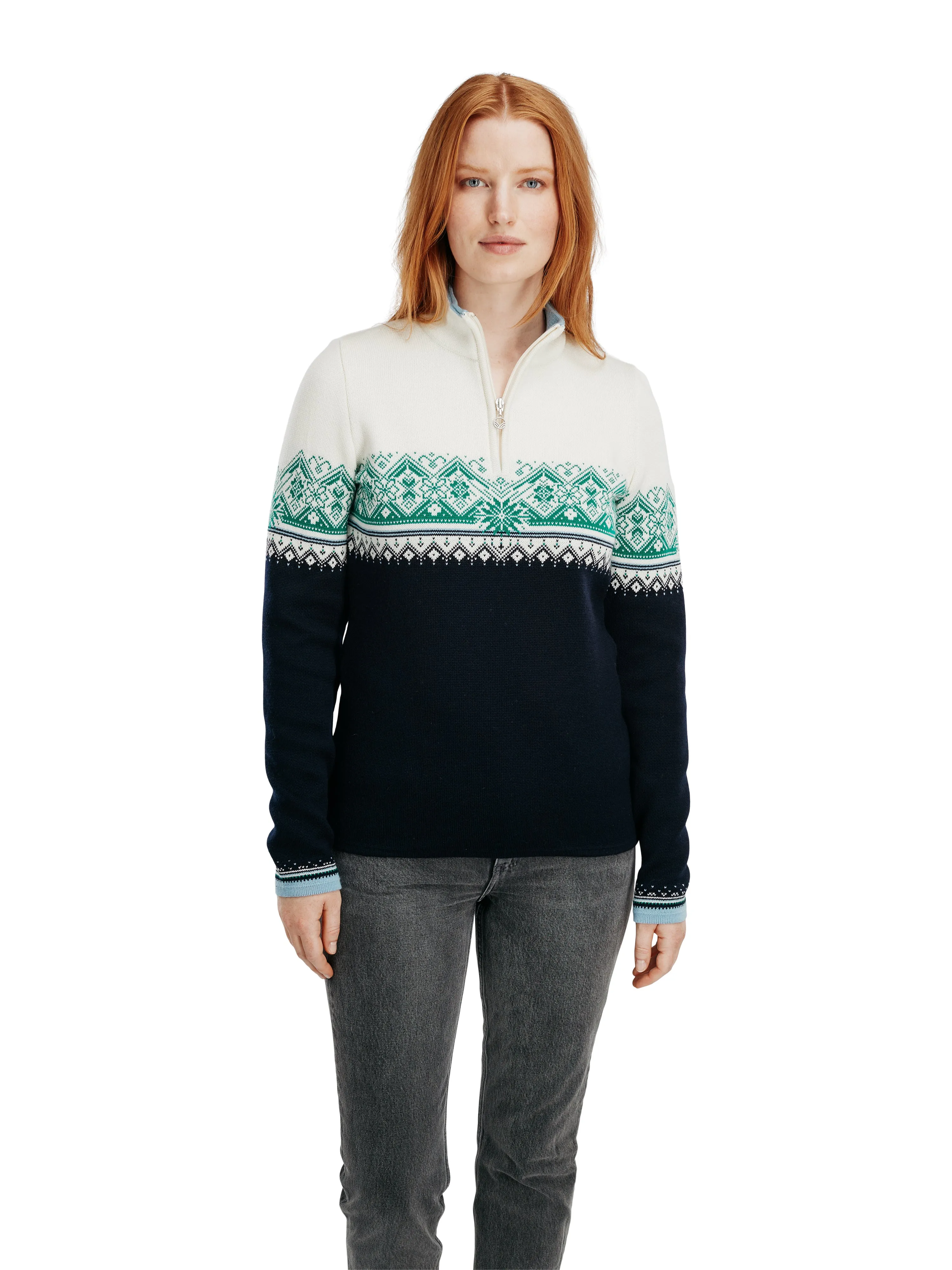 Dale of Norway - Moritz Women's Sweater - Navy/Brightgreen