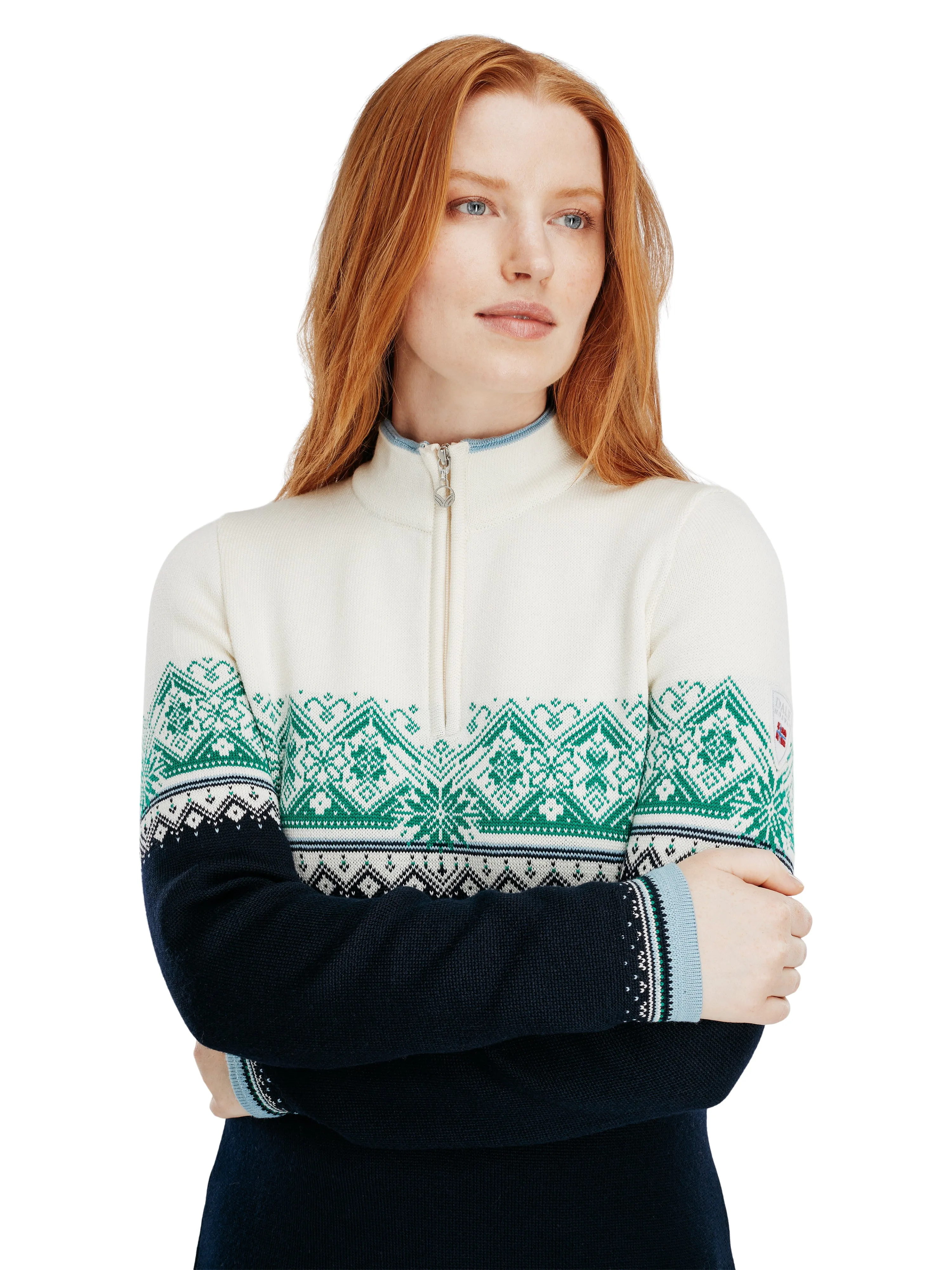 Dale of Norway - Moritz Women's Sweater - Navy/Brightgreen