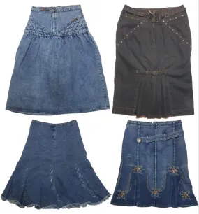 Denim Delight Collection: Y2K Denim maxi skirts: (S-182) 🌟💥💫