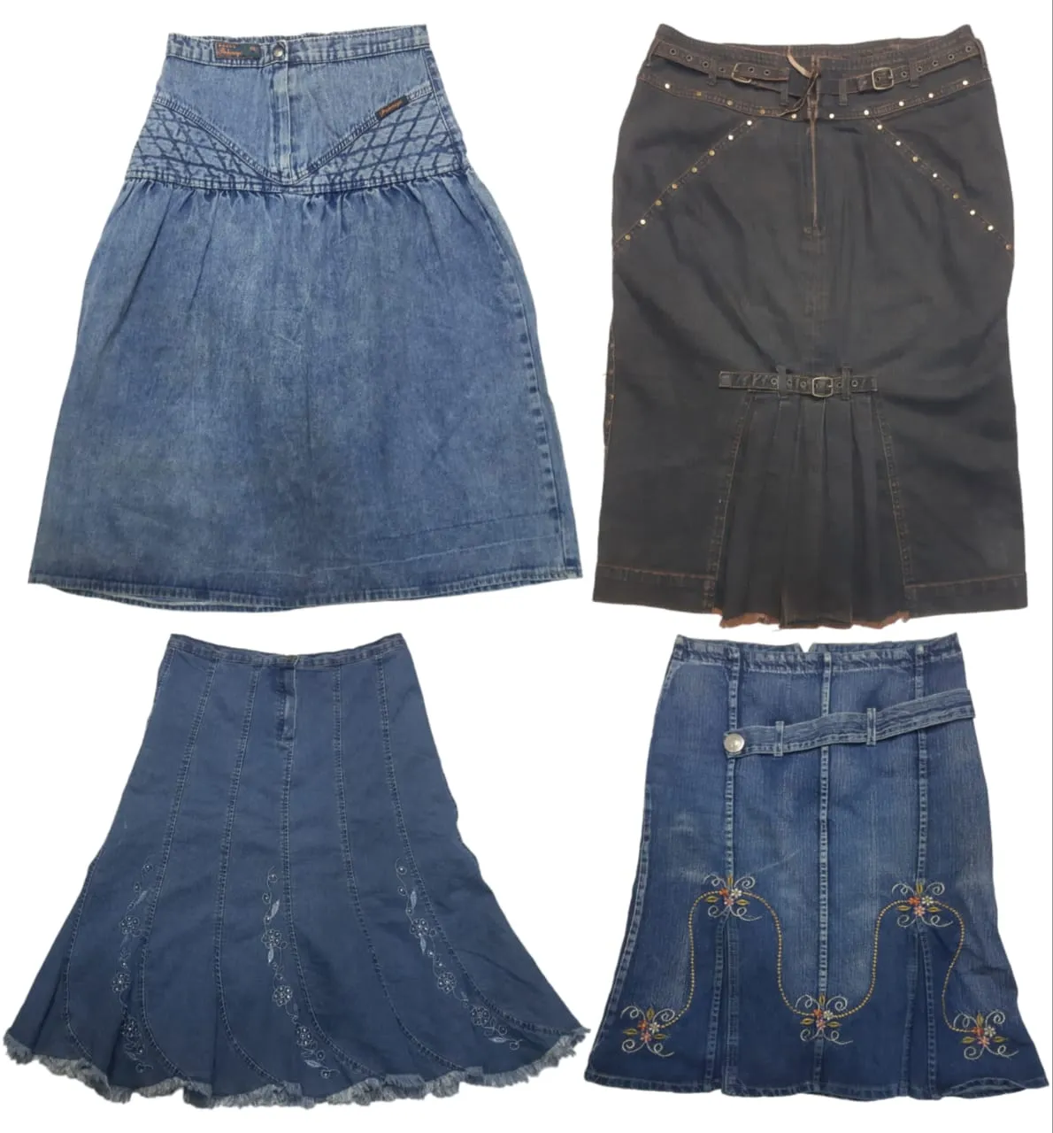 Denim Delight Collection: Y2K Denim maxi skirts: (S-182) 🌟💥💫