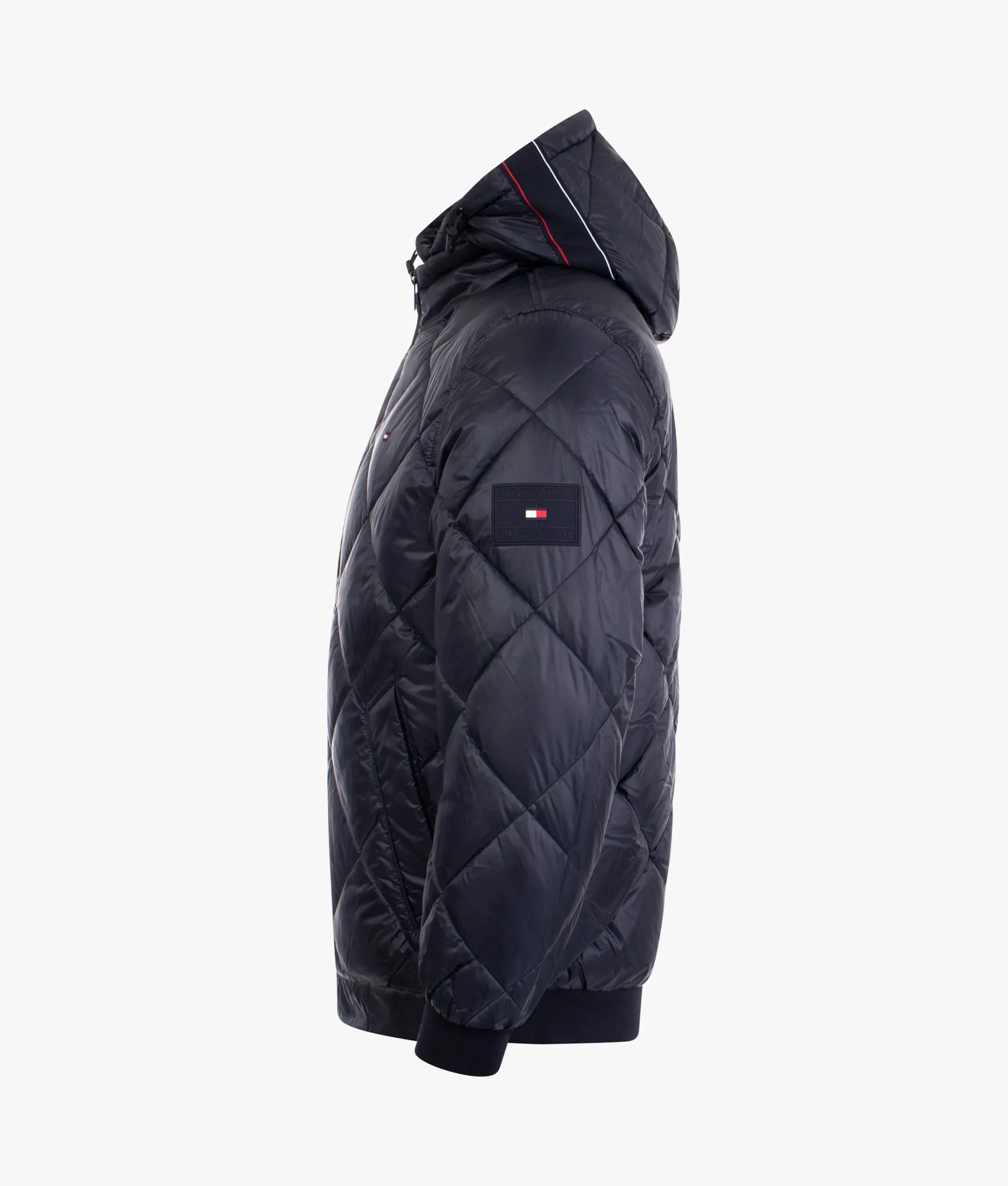 Diamond Quilted Removable Hood Jacket