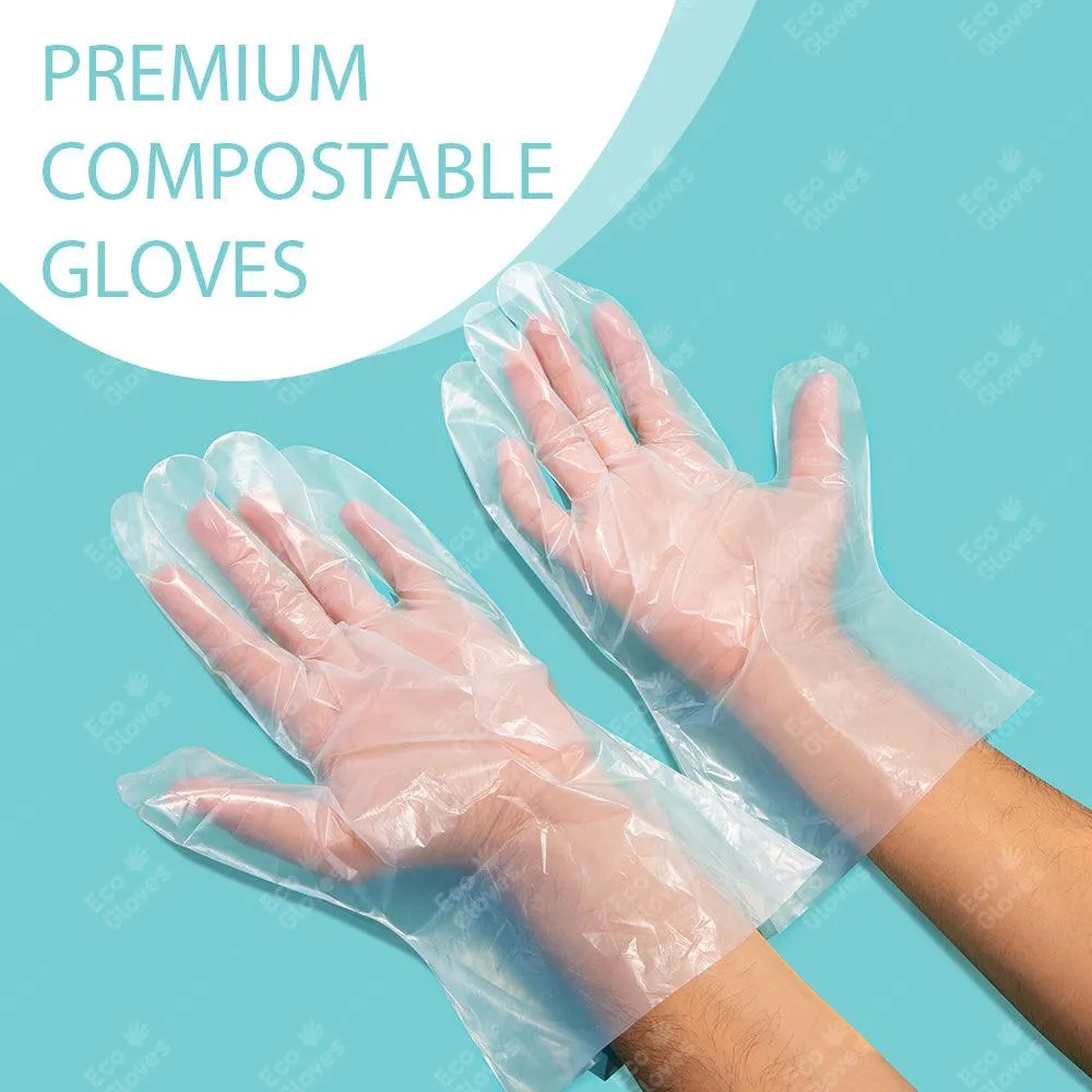 Disposable Eco-Friendly Compostable Gloves - 3 Pack