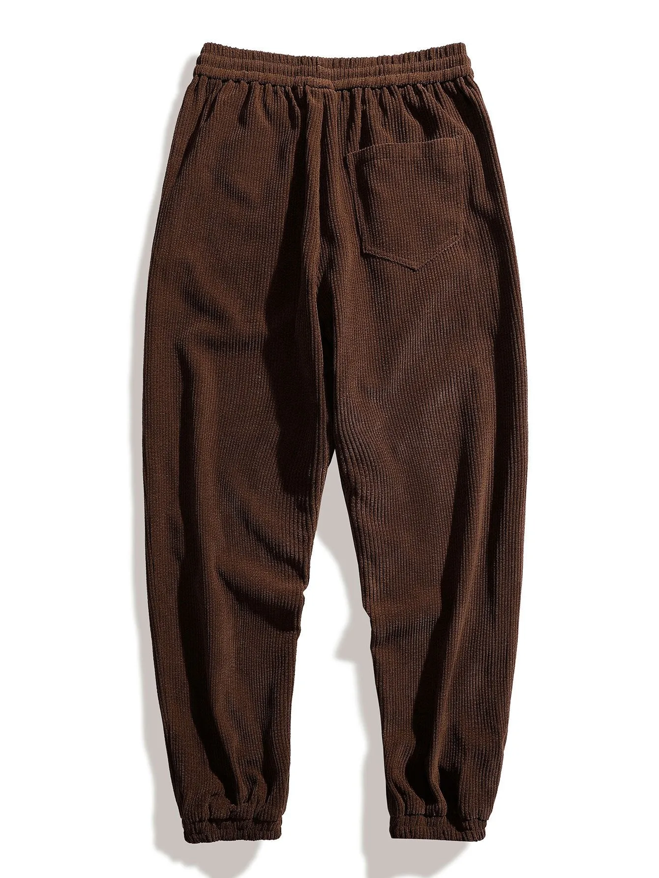 Drawstring Corduroy Jogger Pants