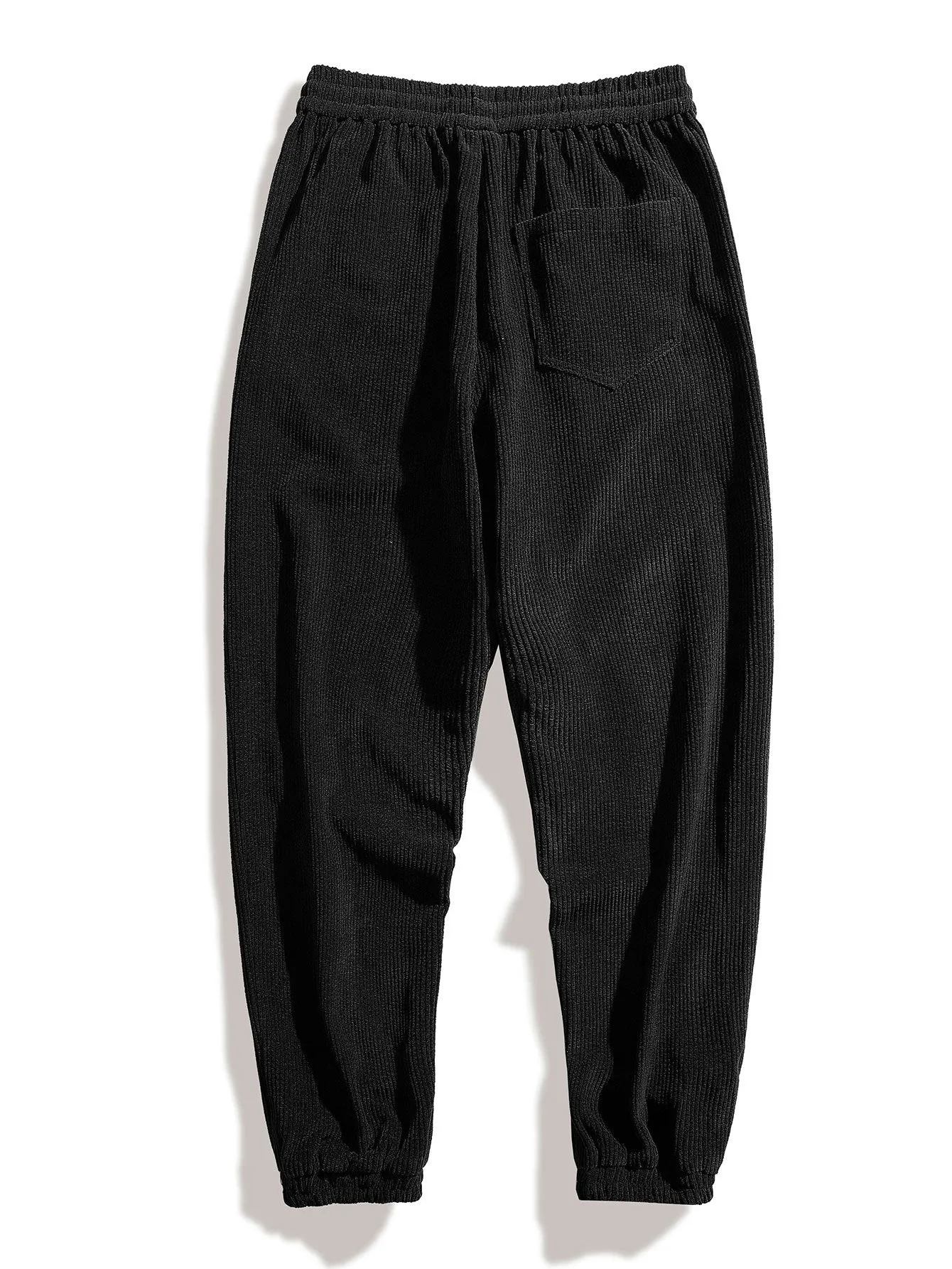 Drawstring Corduroy Jogger Pants