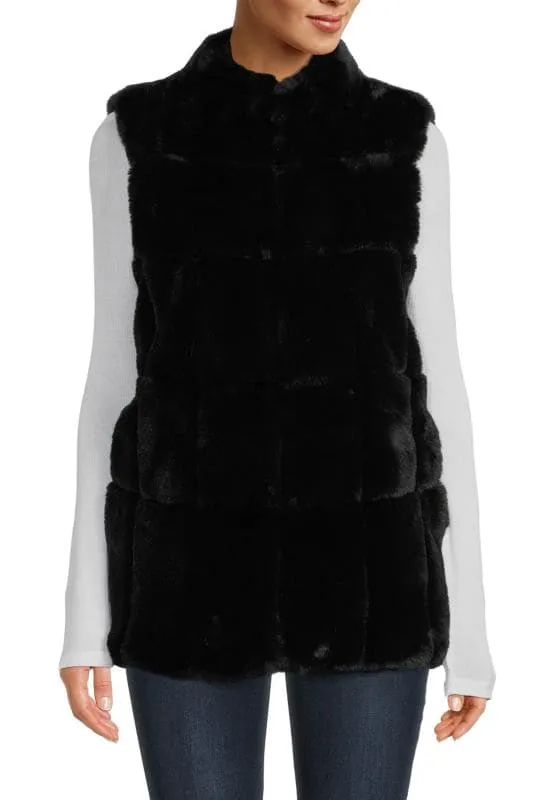 DUDINKA- Oversized faux fur vest