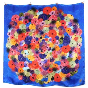 Echinozoa Sea Urchin Print Silk Scarf