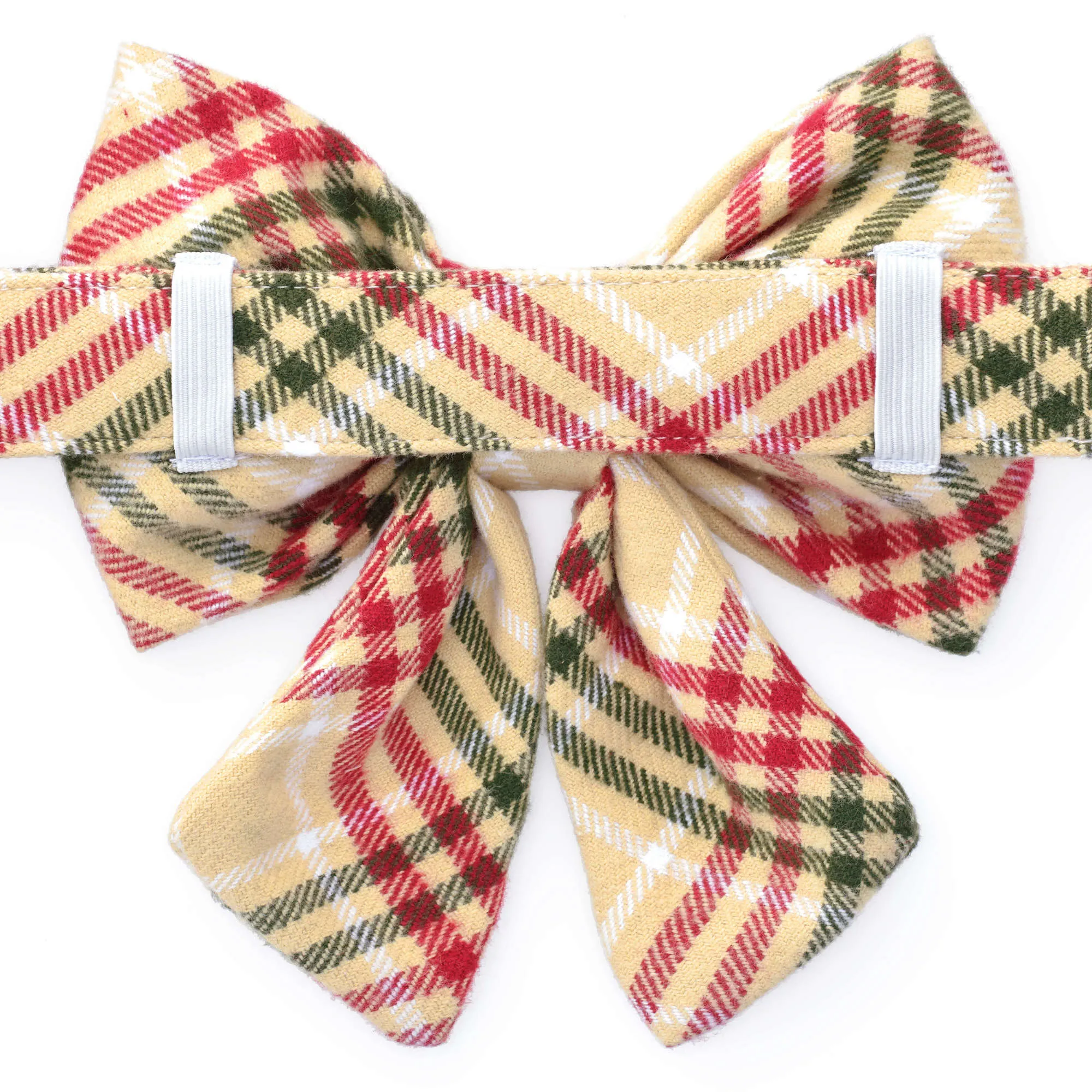 Eggnog Plaid Flannel Lady Bow Collar